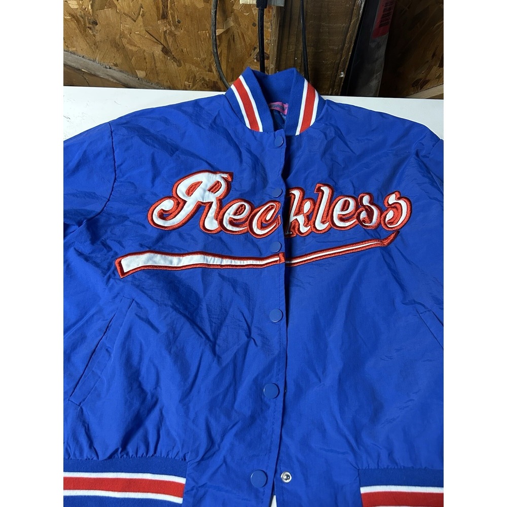 Edikted Baseball Bomber Jacket "Reckless" Size Medium